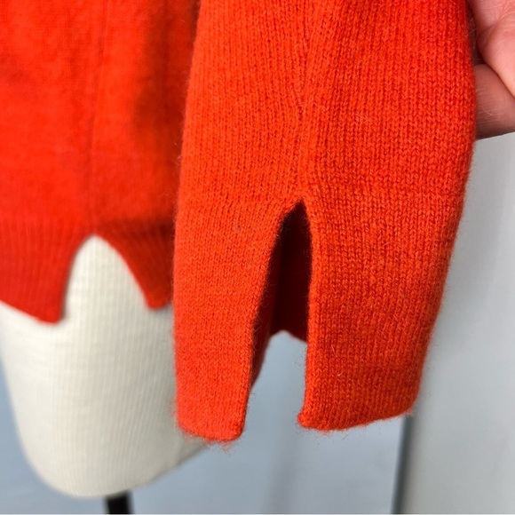 Anthropologie Sparrow Cashmere Funnel Mock Neck Sweater Jumper Women S in Orange - Picture 5 of 8